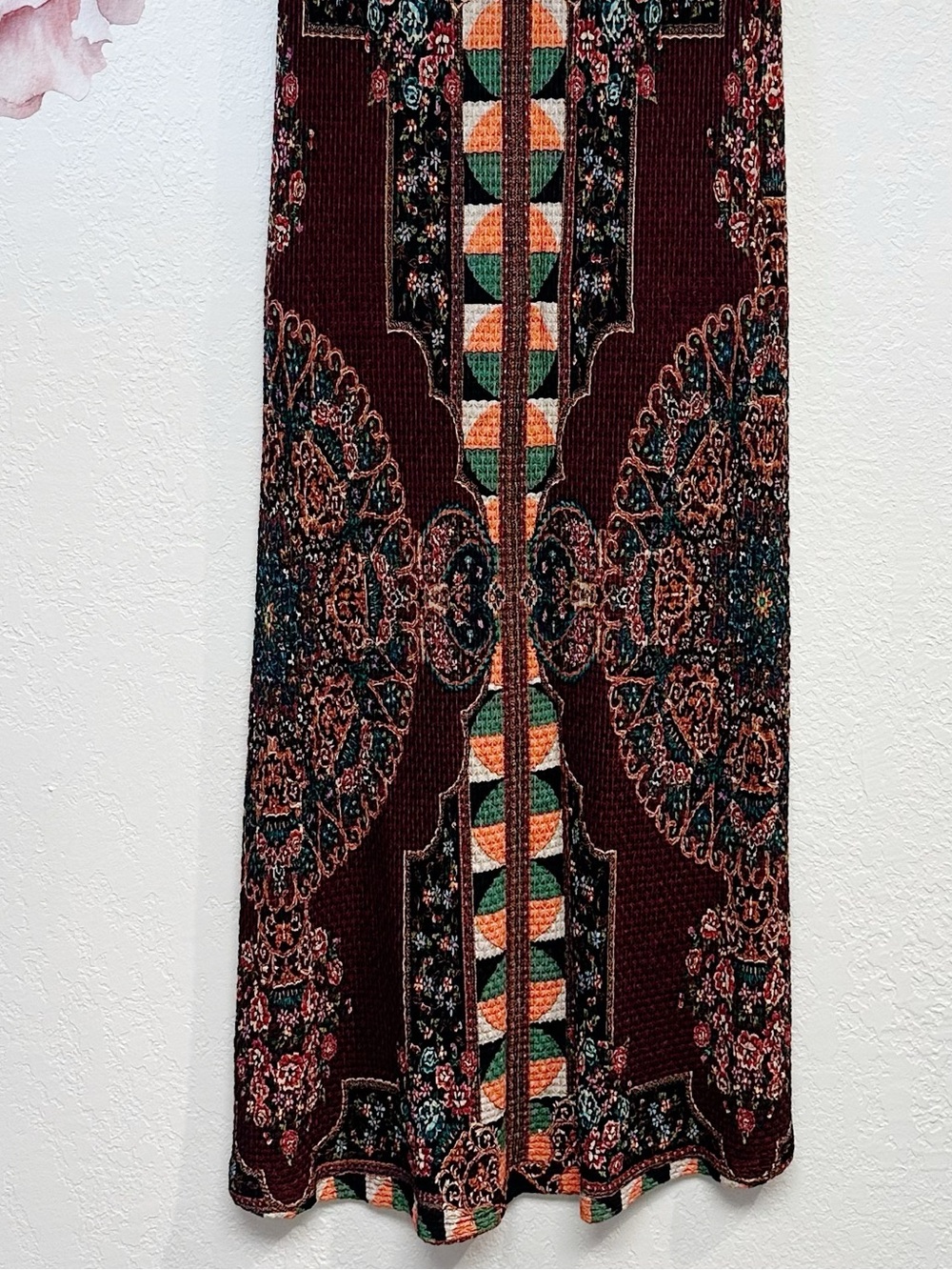 Farm Rio X Anthropologie Mixed Pattern Maxi Skirt or Dress EUC XSmall - Picture 10 of 16